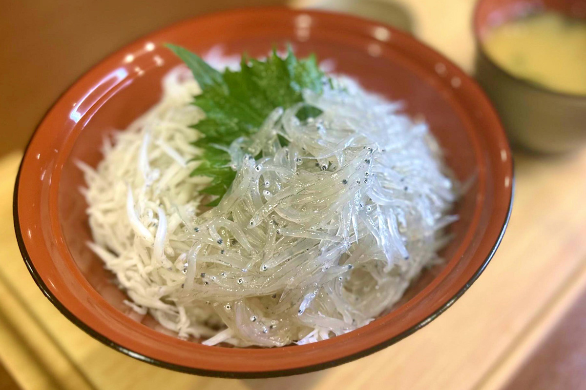 釜揚げしらすと生しらす丼の画像